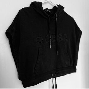 GUESS Women's Black Short-Sleeve Hoodie